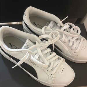 Puma Classic White and Black Sneakers